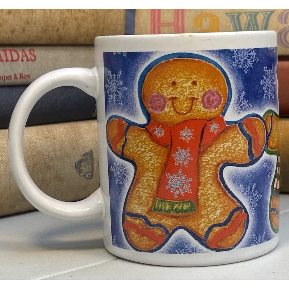 Gingerbread Man Christmas Mug Houston Harvest Holiday‎ Snowflake Cup